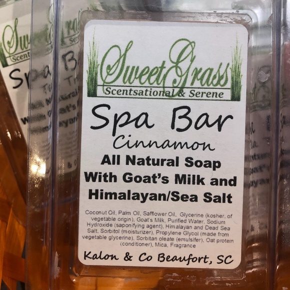 Sweet Grass Other - New Sweet Grass Spa Bar  SOAP Cinnamon Beaufort SC